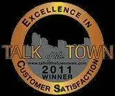 Talk of the town customer satisfaction badge