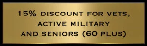 Fischer Van Lines discount for vets, active military, and seniors.