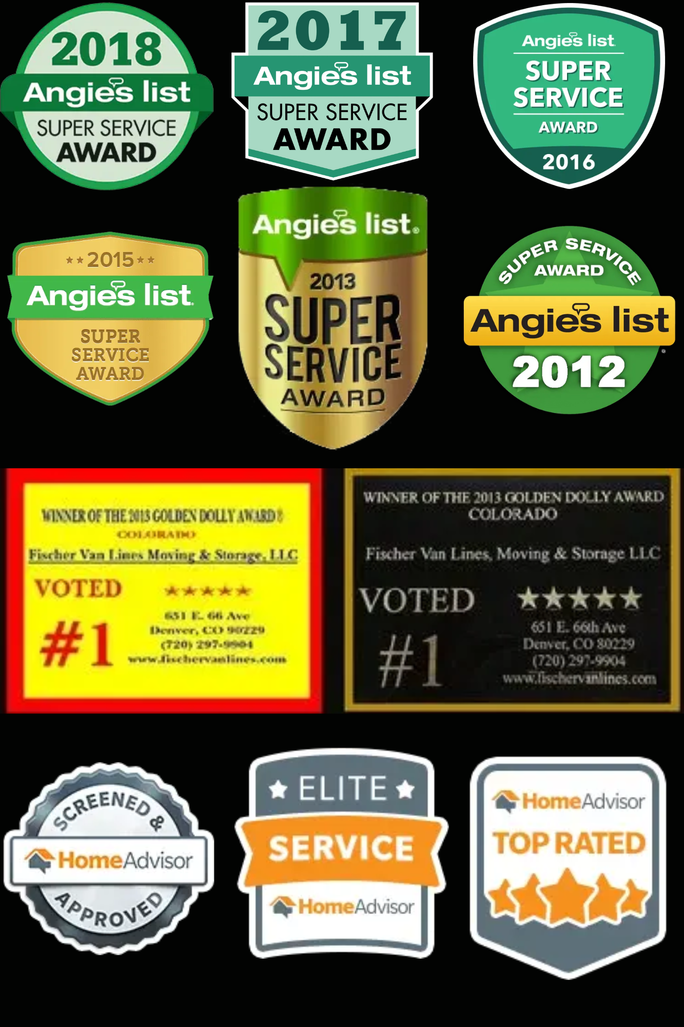 Fischer Van Lines, Denver Moving Company LLC Reviews for Angie's List and Home Advisor.