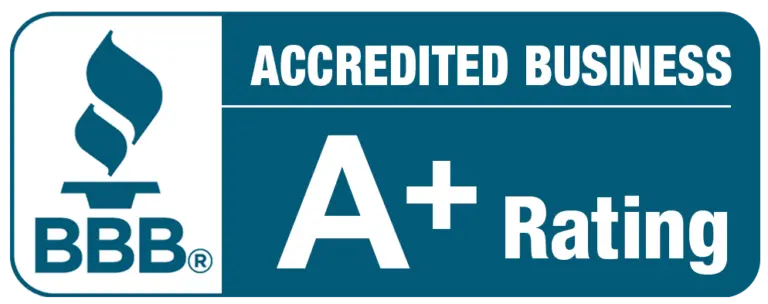 BBB Accredited Business with an A+ rating