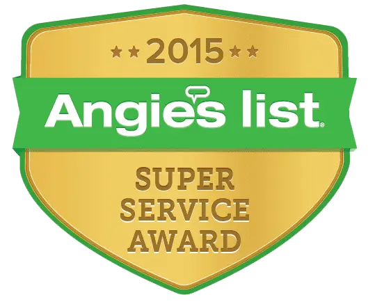 2015 Angie’s List award for excellent customer service