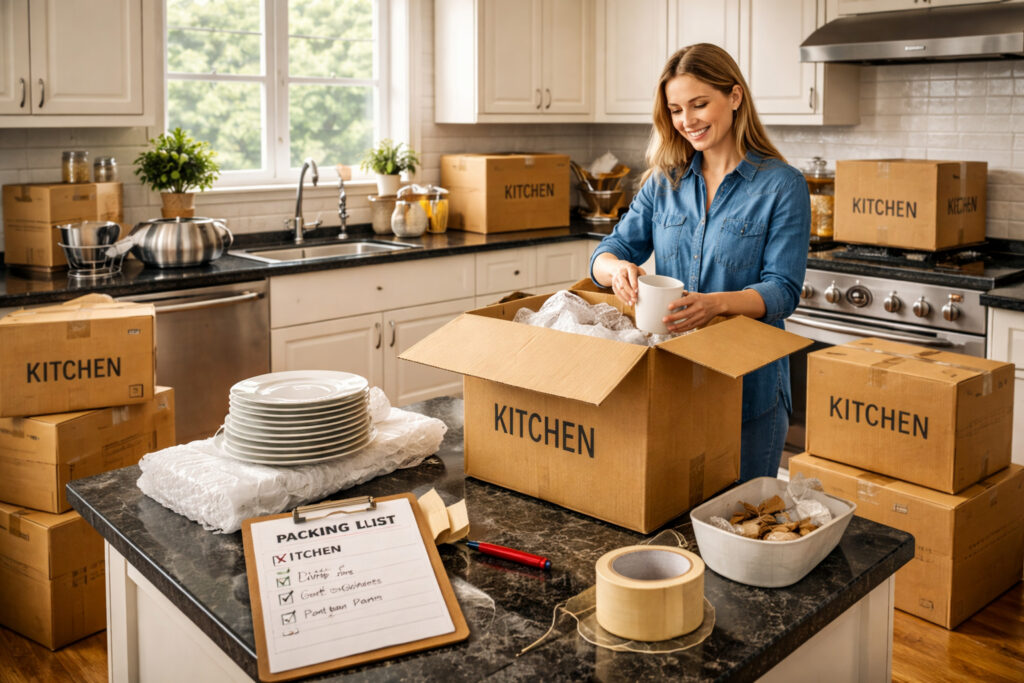 where to start packing for a house move in Denver, Colorado?